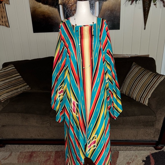 Lucky & Blessed • Size 3X • Boho • Dress/Cardigan Vest Set • Multi-Colors - Picture 3 of 16